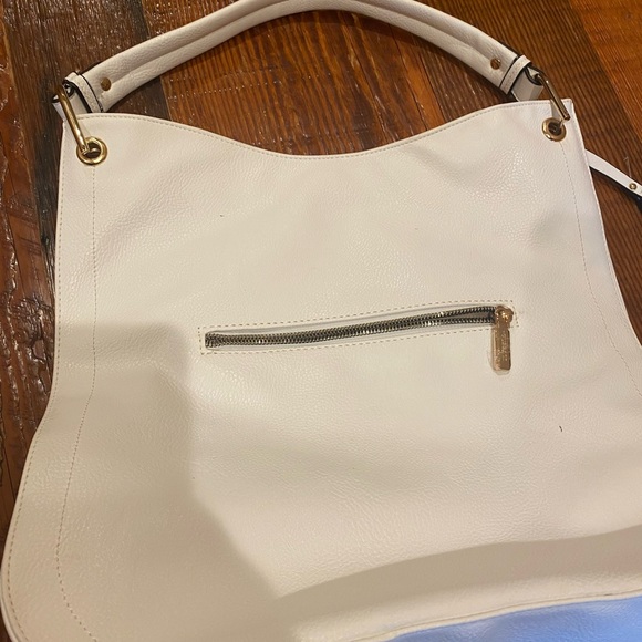 GUSSACI collection, beautiful purse bag. Large white with multiple zippers. - Picture 8 of 16